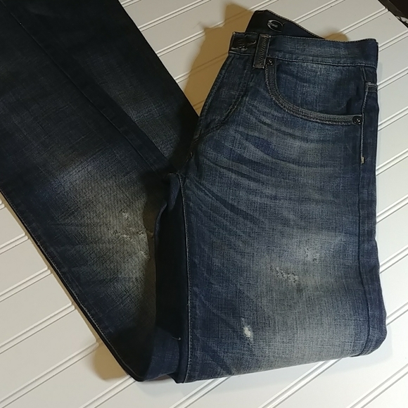 Just Cavalli Distressed Button Fly Jeans - Picture 15 of 16